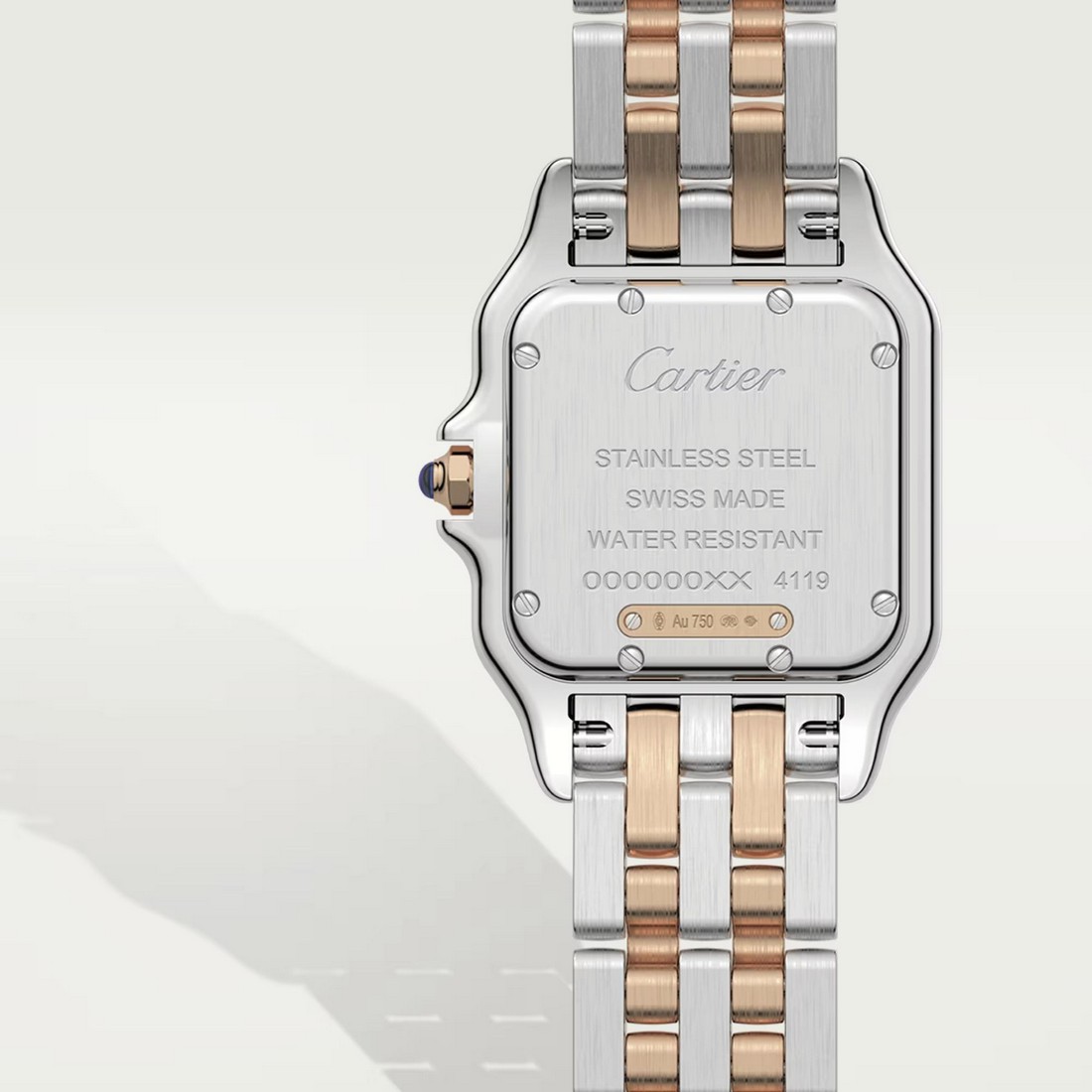 Đồng Hồ Cartier Panthère De Cartier Medium Watch Nữ Xám Vàng Hồng